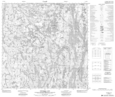 074M15 - MERCREDI LAKE - Topographic Map