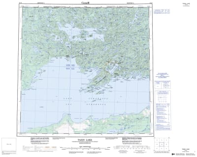 074N - TAZIN LAKE - Topographic Map