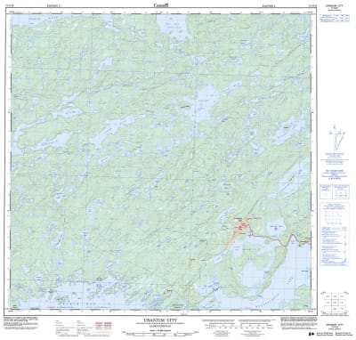 074N10 - URANIUM CITY - Topographic Map