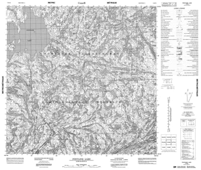 074O09 - FONTAINE LAKE - Topographic Map