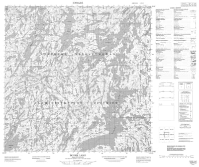 074P13 - DODGE LAKE - Topographic Map