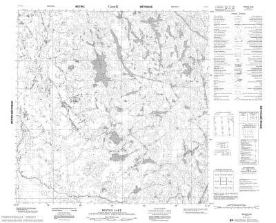 075D05 - MISTIGI LAKE - Topographic Map