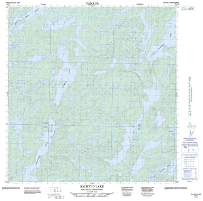 075F05 - SALKELD LAKE - Topographic Map