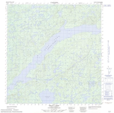 075F16 - GRAY LAKE - Topographic Map