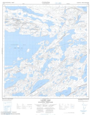 075K12 - LAUSEN LAKE - Topographic Map