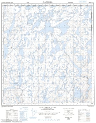 075M02 - BENJAMIN LAKE - Topographic Map