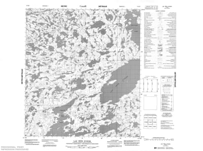 075M07 - LAC TETE D'OURS - Topographic Map