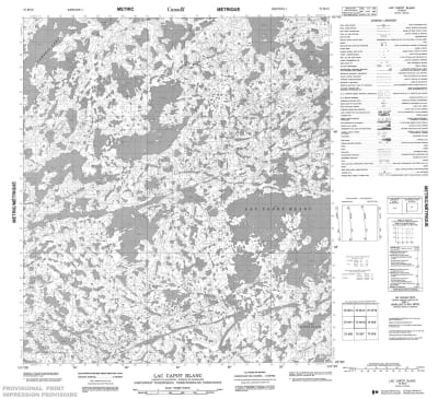 075M10 - LAC CAPOT BLANC - Topographic Map