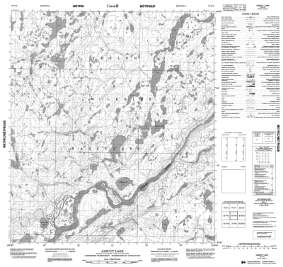 075P16 - AXECUT LAKE - Topographic Map