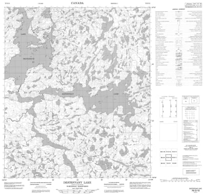 076D12 - DESTEFFANY LAKE - Topographic Map