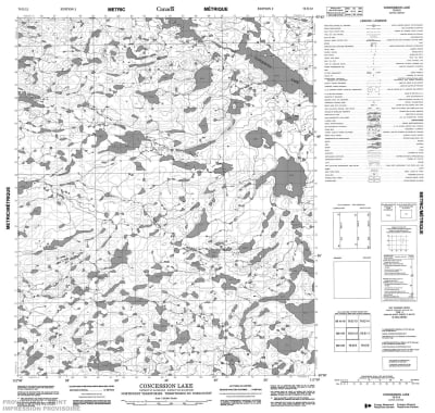 076E12 - CONCESSION LAKE - Topographic Map