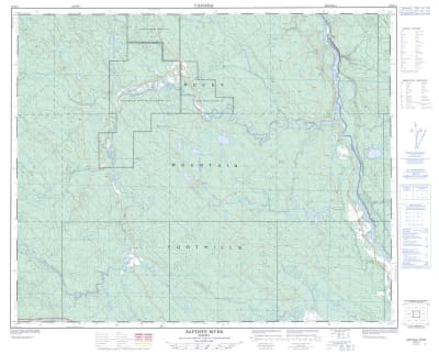 083B11 - BAPTISTE RIVER - Topographic Map