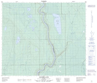 083P07 - AMADOU LAKE - Topographic Map