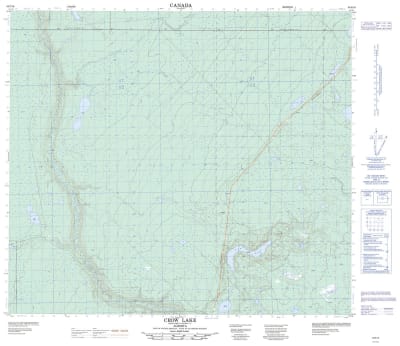 083P16 - CROW LAKE - Topographic Map