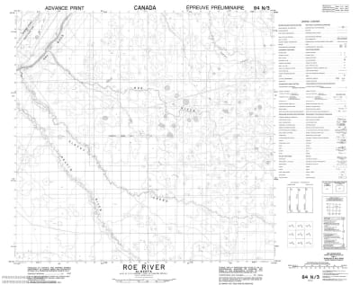 084N03 - ROE RIVER - Topographic Map