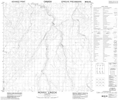 084N10 - PERRY CREEK - Topographic Map