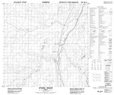 084N11 - STEEN RIVER - Topographic Map