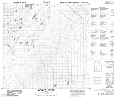 084N12 - JACKPOT CREEK - Topographic Map