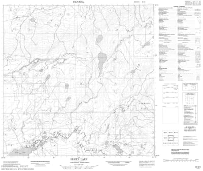 085D01 - SPAWN LAKE - Topographic Map