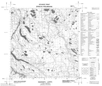 085D13 - REDKNIFE LAKES - Topographic Map