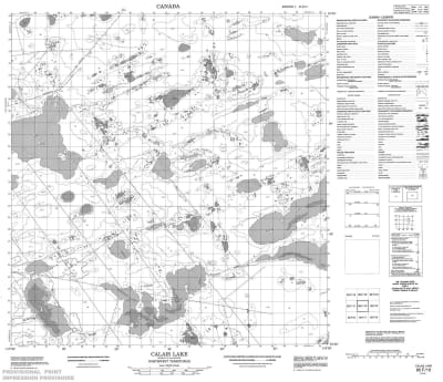 085F10 - CALAIS LAKE - Topographic Map
