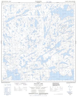 085I03 - PAULINE LAKE - Topographic Map