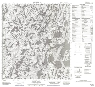 085O08 - MOSSY LAKE - Topographic Map