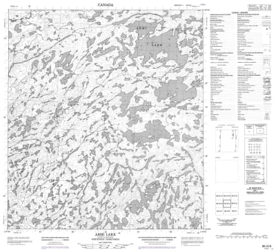 085O09 - ARMI LAKE - Topographic Map