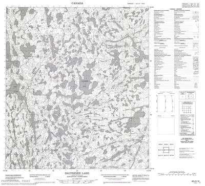 085O15 - DAUPHINEE LAKE - Topographic Map
