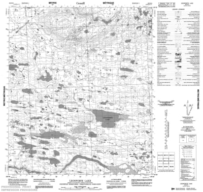 086D12 - LEONFORTE LAKE - Topographic Map