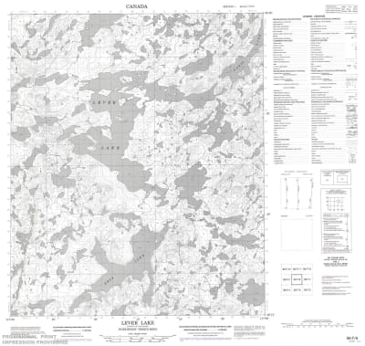 086F06 - LEVER LAKE - Topographic Map