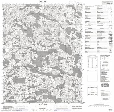 086K08 - ADAM LAKE - Topographic Map