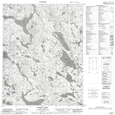 086K09 - KAMUT LAKE - Topographic Map