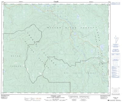 093G09 - PITONEY LAKE - Topographic Map