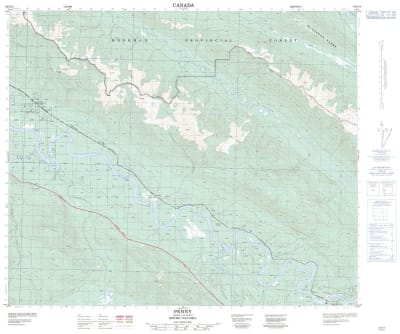 093H14 - PENNY - Topographic Map