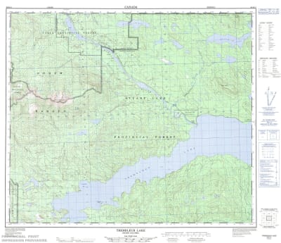 093K14 - TREMBLEUR LAKE - Topographic Map
