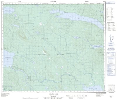 093K15 - INZANA LAKE - Topographic Map