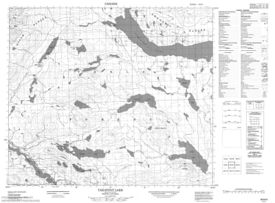 093N03 - TAKATOOT LAKE - Topographic Map