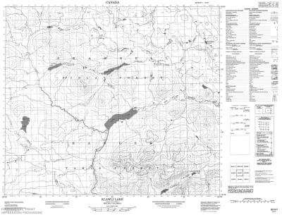 093N07 - KLAWLI LAKE - Topographic Map