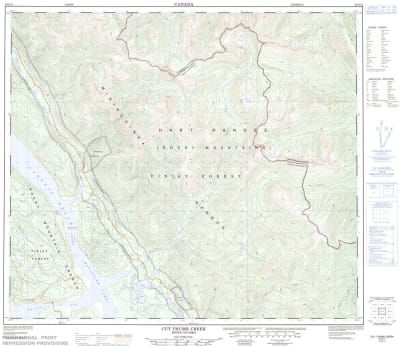 093O11 - CUT THUMB CREEK - Topographic Map