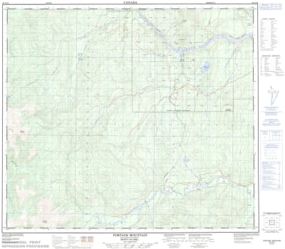 093O16 - PORTAGE MOUNTAIN - Topographic Map