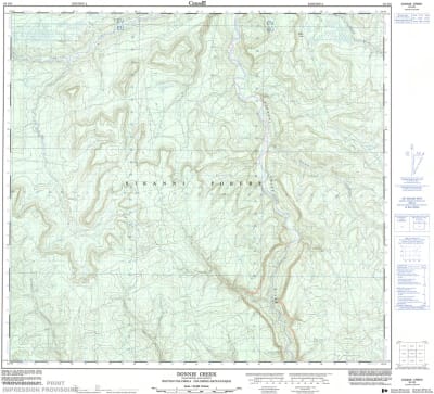 094G09 - DONNIE CREEK - Topographic Map