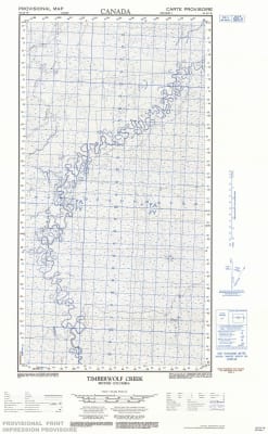 094I09W - TIMBERWOLF CREEK - Topographic Map