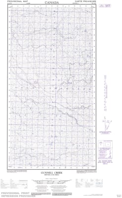 094I13E - GUNNELL CREEK - Topographic Map