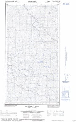 094I13W - GUNNELL CREEK - Topographic Map