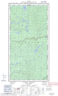 094M15E - SHAW CREEK - Topographic Map