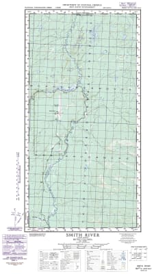 094M16W - SMITH RIVER - Topographic Map