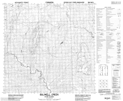 094N11 - BULWELL CREEK - Topographic Map