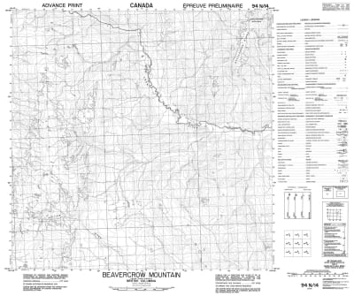 094N14 - BEAVERCROW MOUNTAIN - Topographic Map