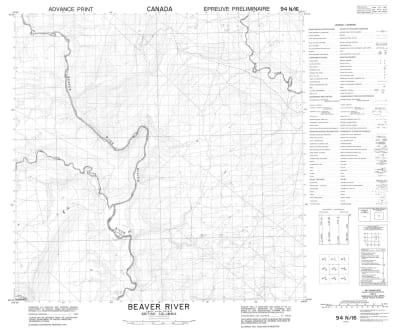 094N16 - BEAVER RIVER - Topographic Map